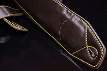 Load image into Gallery viewer, Walker & Williams B-4B Super Wide 4″ Dark Brown Leather Double Padded Strap