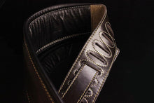 Load image into Gallery viewer, Walker & Williams B-4B Super Wide 4″ Dark Brown Leather Double Padded Strap