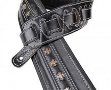 Load image into Gallery viewer, Walker &amp; Williams C-35 Black Premium Leather with Studs Double Padded Strap
