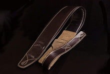 Load image into Gallery viewer, Walker &amp; Williams B-4B Super Wide 4″ Dark Brown Leather Double Padded Strap
